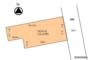 静岡市葵区井宮町 売土地 静鉄バス「妙見下」バス停まで約100mです。