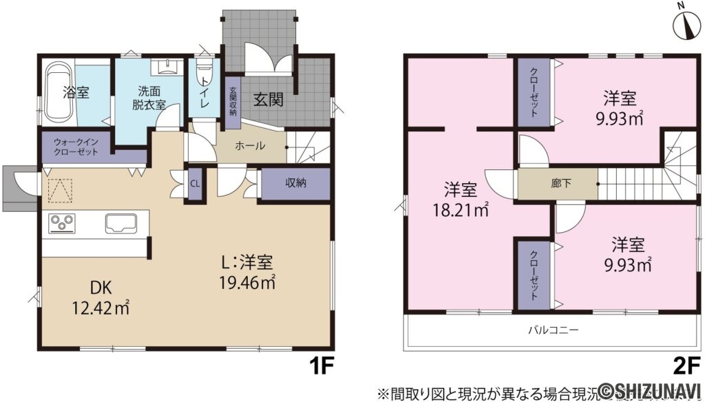 富士市松本中古住宅　間取の中古住宅3LDK（LDK約21帖、洋室約11.5帖、洋室約6.4帖、洋室約6.4帖）