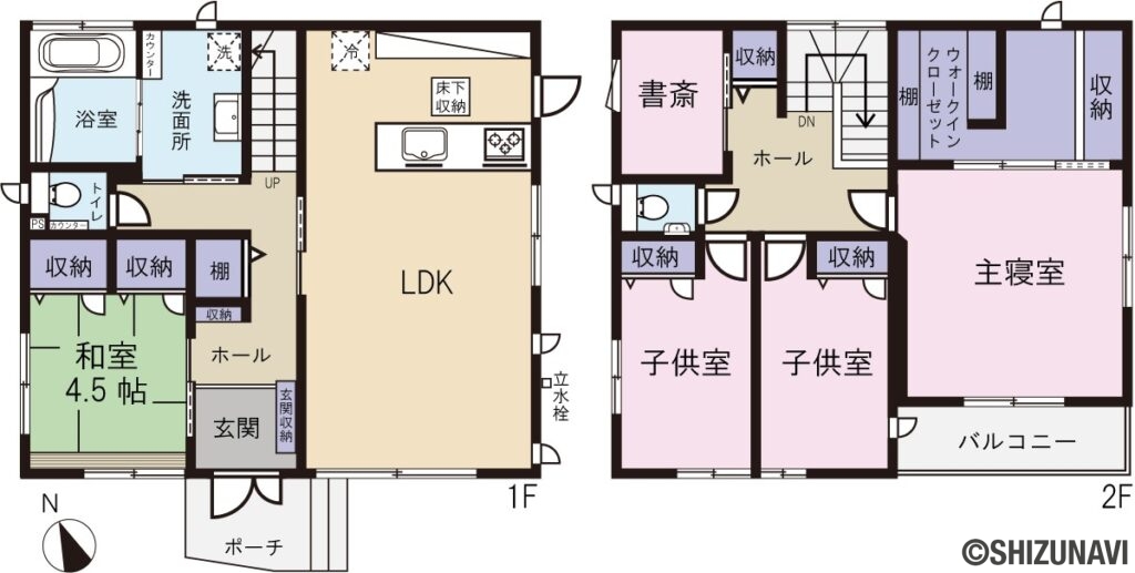 富士市森島間取り図の中古住宅4SLDK