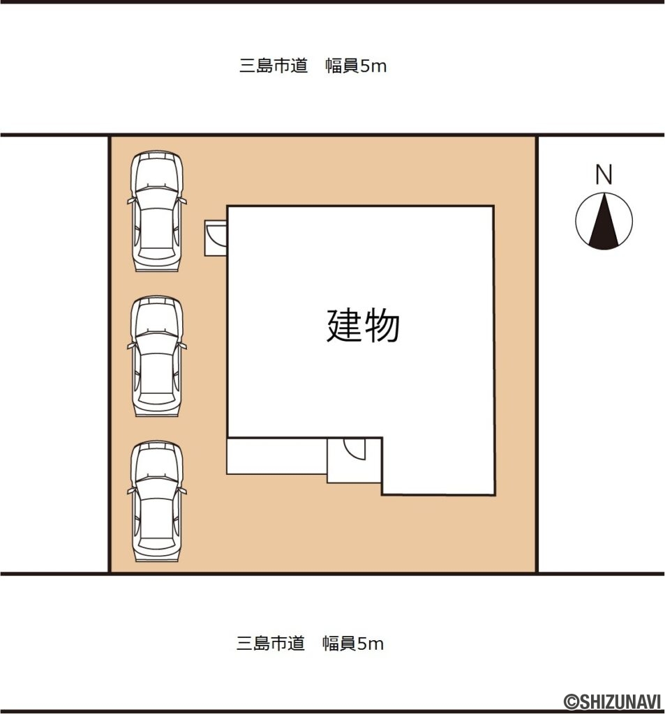 三島市富士見台　戸建　配置図