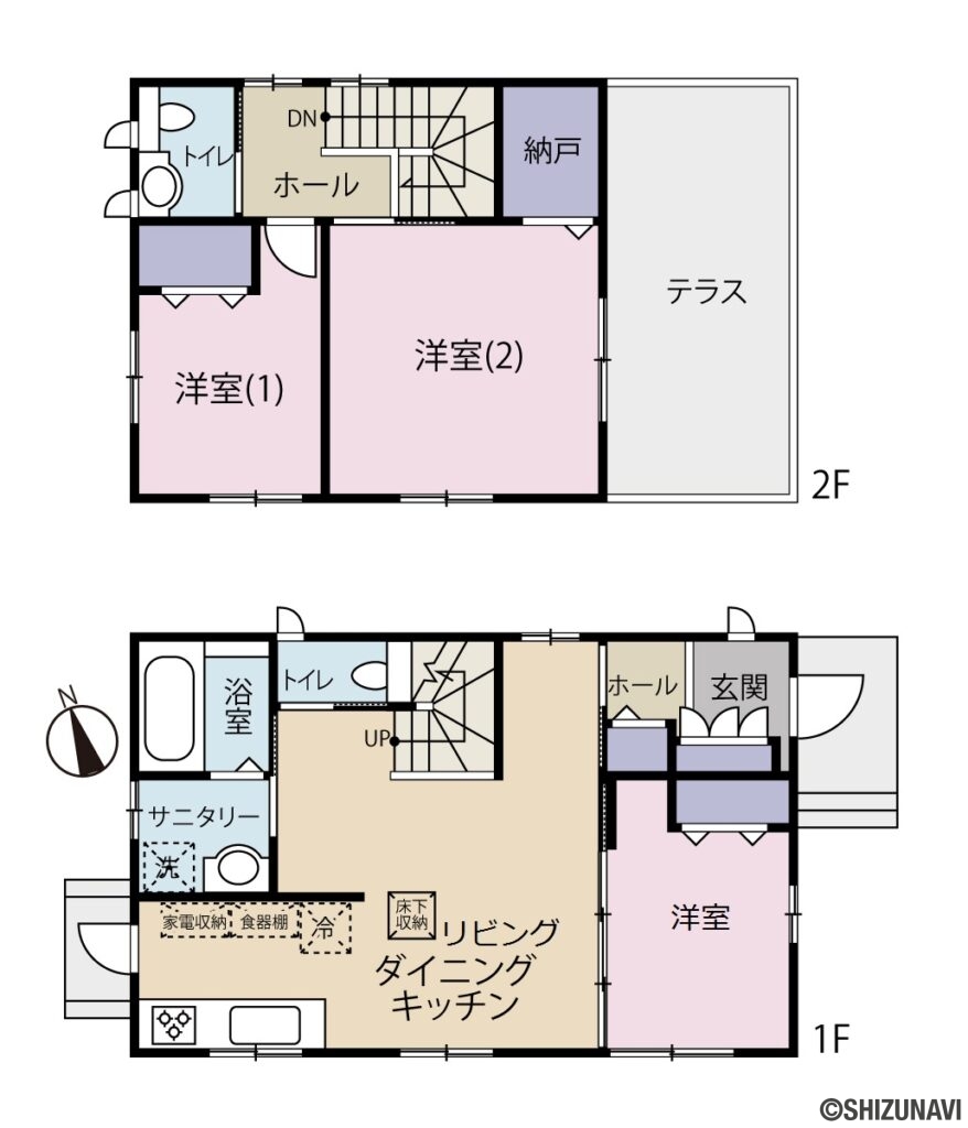 富士市伝法間取り図の中古住宅3SLDK