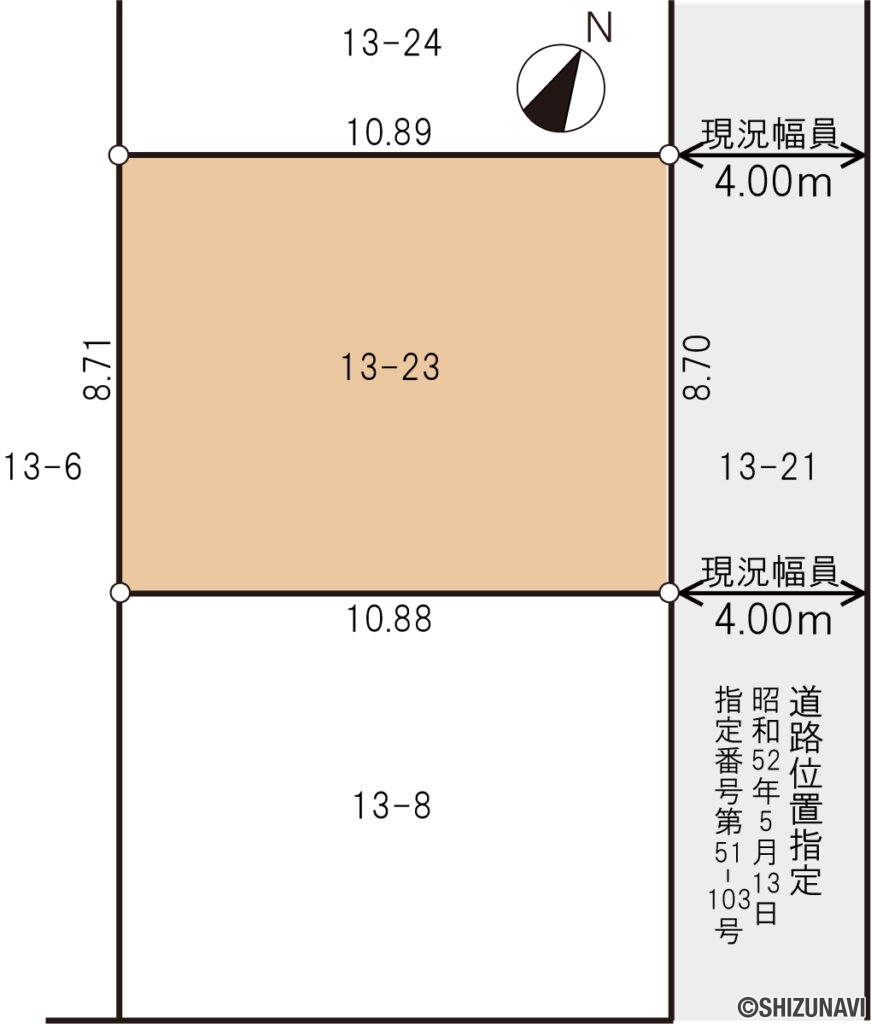 三島市徳倉土地区画図2