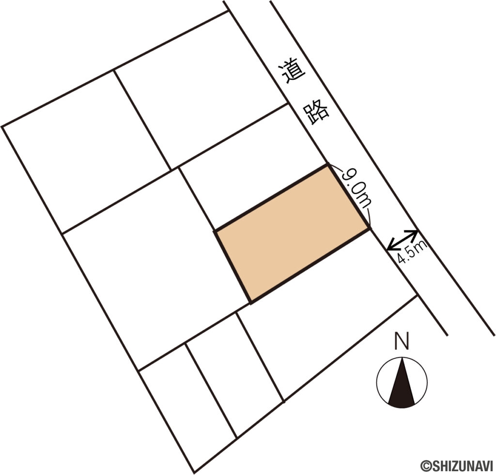 東間門829-22土地区画図