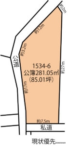 富士市大中里　売土地　区画図