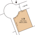 三島市北沢　中古住宅　土地形状図
