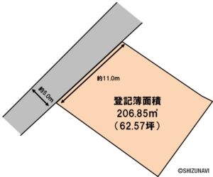 富士市国久保1丁目　約62.5坪　整形地　建築条件なしの画像