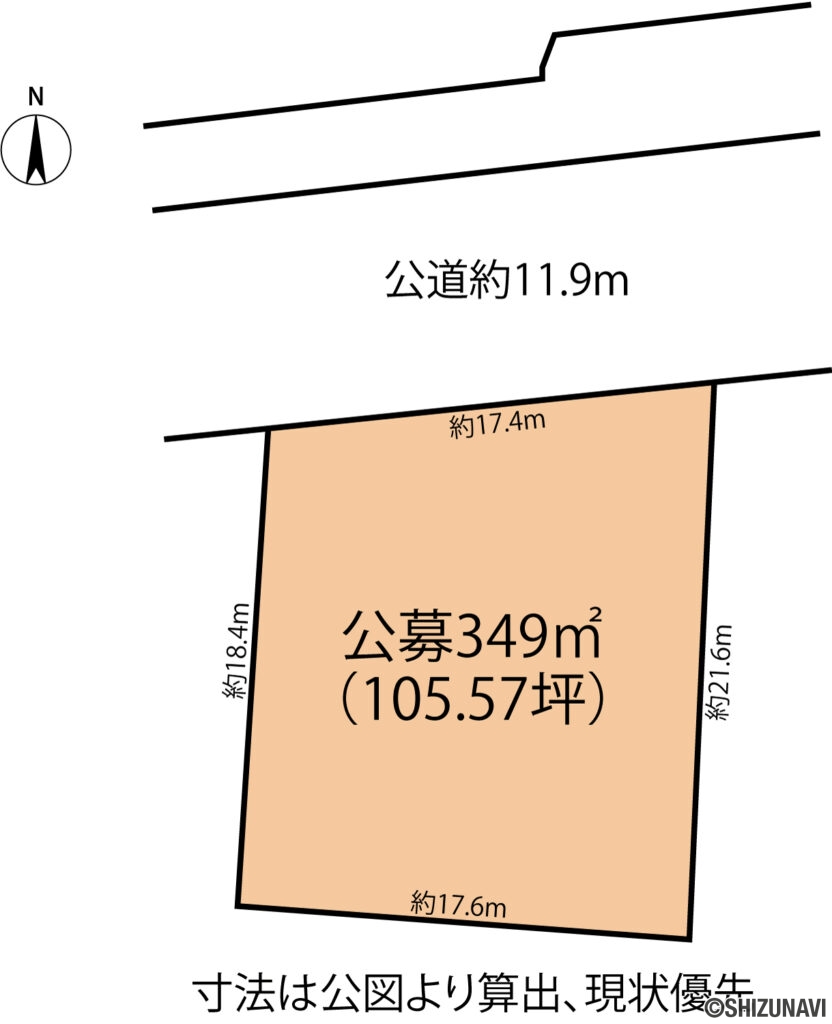 清水町長沢　売土地　区画図