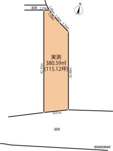 函南町平井　土地　形状図