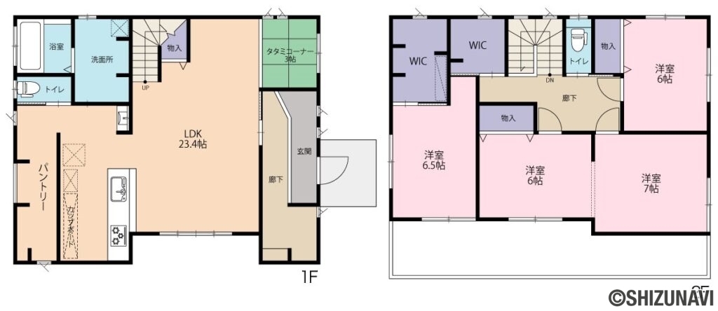 掛川市下垂木　中古住宅　オール電化の4SLDK＋Sの間取り図