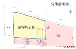 【仲介手数料不要】焼津市中新田　約86坪　建築条件なし　の物件画像