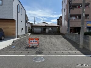 【仲介手数料不要】静岡市駿河区池田　並列駐車可能　202.61㎡　建築条件無し　東豊田小学校・東豊田中学校学区の物件画像
