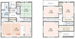 富士市中里建売分譲 １号地  【４ＳＬＤＫ】（１階に６畳和室も有）の物件画像
