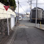 宇東川西町　戸建て　前面道路②