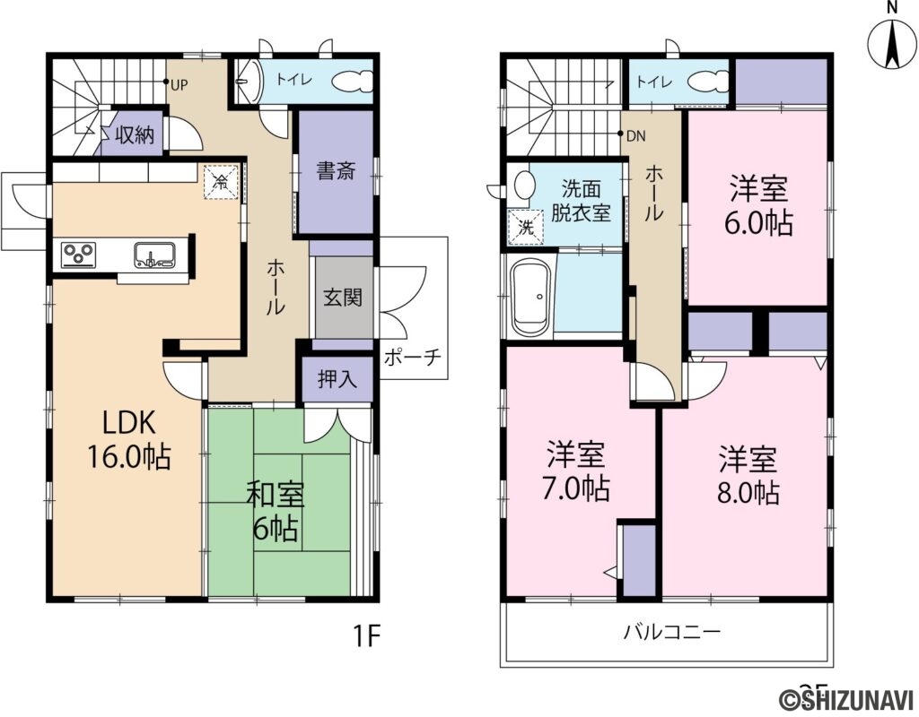 富士市宮島　中古住宅　間取り