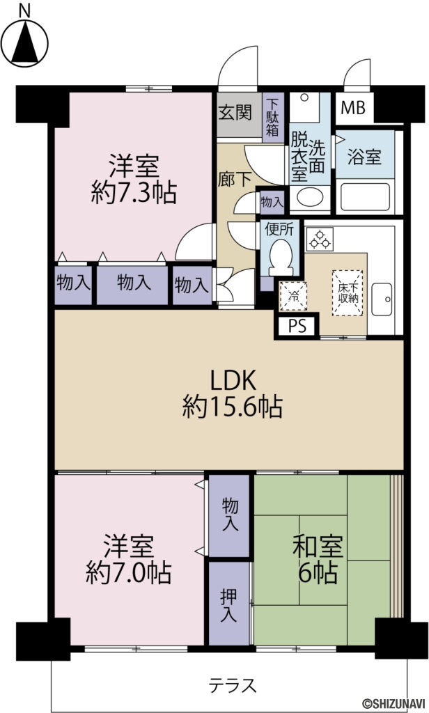 【仲介手数料不要】エンゼルハイム富士弐番館　102号室の画像