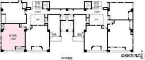 ル・シェモア大手町外観1階平面図