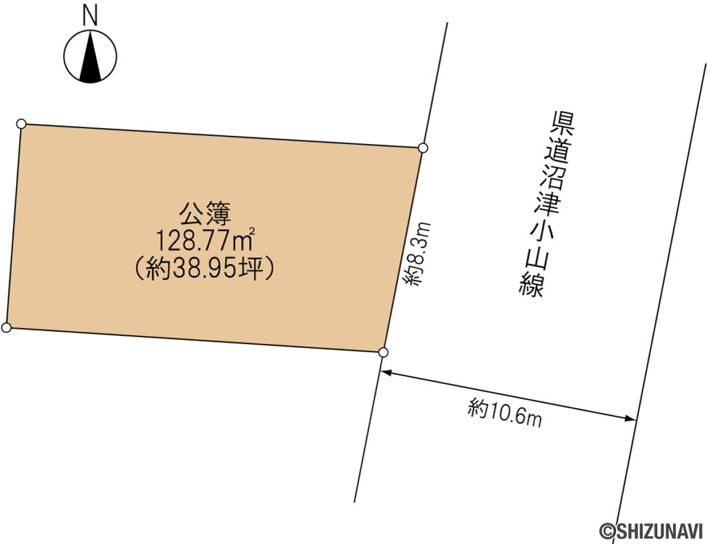 裾野市佐野　売り土地　形状図