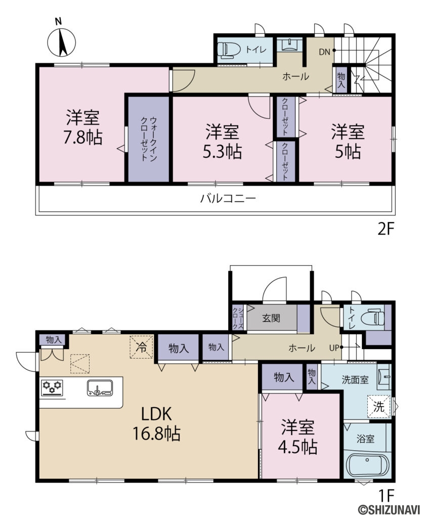 袋井市高尾　一戸建て　2022年完成　4LDK　駐車場4台可能　の画像