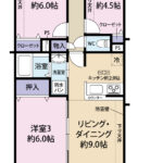 【萩丘小・高台中学区】ナイスアーバン四ッ池公園　204号　3LDK　全居室収納完備の画像