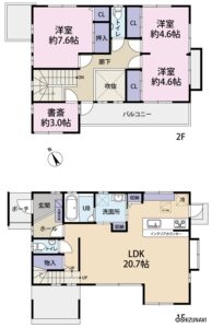 【仲介手数料不要】伊豆の国市田京　3LDK+書斎　伊豆縦貫道へのアクセス良好の画像