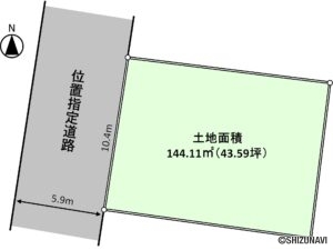 御殿場市萩原　売土地　区画図