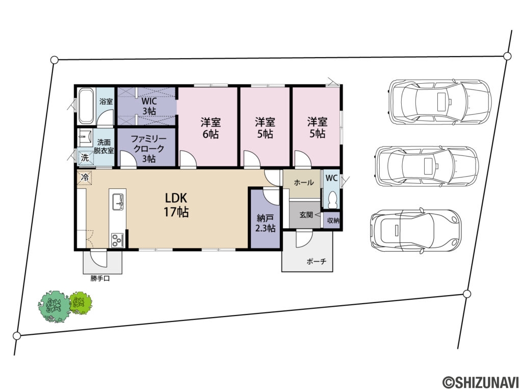 平屋参考間取り図