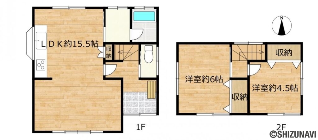 中新田　間取り図の中古住宅2LDK