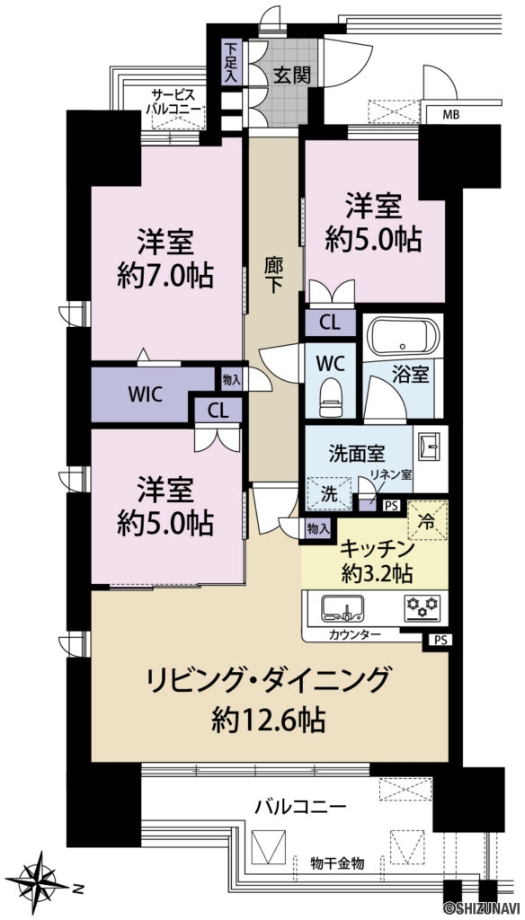 プレミスト鍛冶町　大和ハウスの分譲マンション　4階　角部屋　中央区鍛冶町の画像