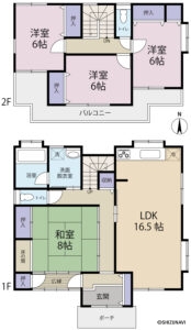 掛川市　和室　床の間　洋室３部屋　６帖