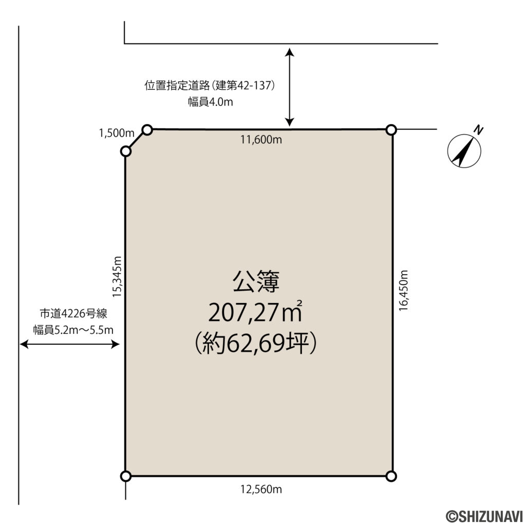 人気エリアの御殿場市川島田に62.69坪の土地が登場！平地の角地の整形地で日当たりも良好！！の画像