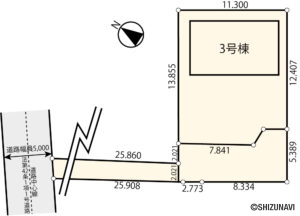 富士宮市淀師　新築一戸建て　4LDK+WIC　3号棟　の画像