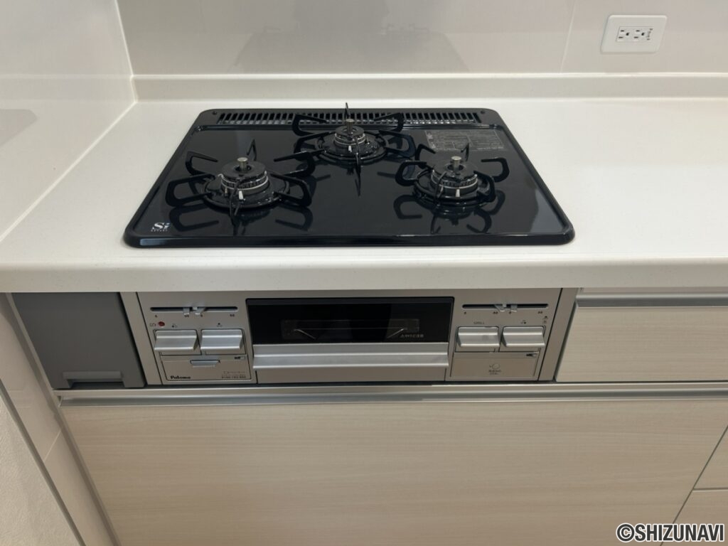 新築　葵区　コンロ