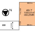 静岡市駿河区石田3丁目　敷地面積約30坪の売土地　建築条件無しの画像