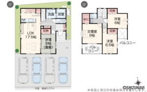 浜松市中央区若林町　新築一戸建て　1号棟　2024年2月完成済の物件画像