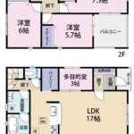 【新築建売住宅】清水町伏見（２号棟）３SLDK＋WICの画像