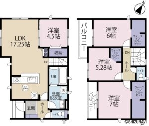 【新築建売住宅】富士市富士岡　３号棟　4LDK＋WICの物件画像