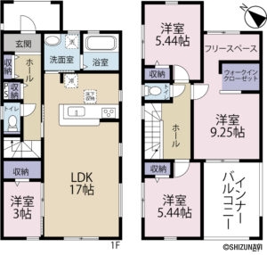 【新築建売住宅】　富士宮市淀師　4LDK+WICの物件画像