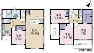 富士市富士岡　新築一戸建　４号棟　4LDK＋WICの物件画像