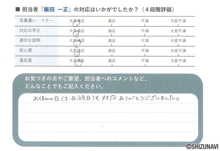 沼津市の土地をご購入されたA.I様から頂いた声