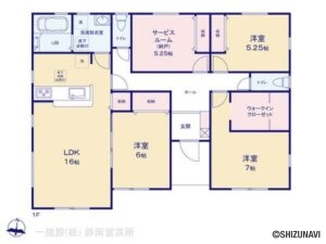 【新築建売住宅】焼津市小川3期 2号棟　3LDK平屋の物件画像