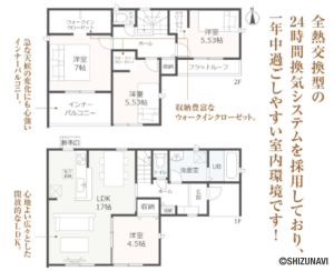 浜松市中央区神田町　新築一戸建て　5期　4LDK　2024年10月完成済の物件画像