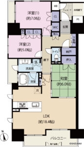 プレミスト沼津大手町　5階　南西側角住戸の画像