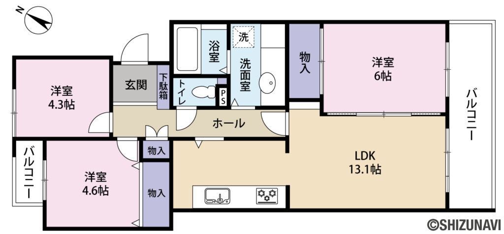 沼津市常盤町　サーラシティ千本　間取り図面