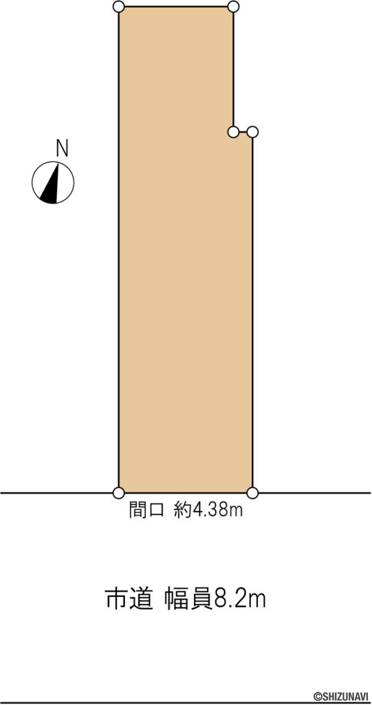 【建築条件無し】清水区追分1丁目　売土地の画像