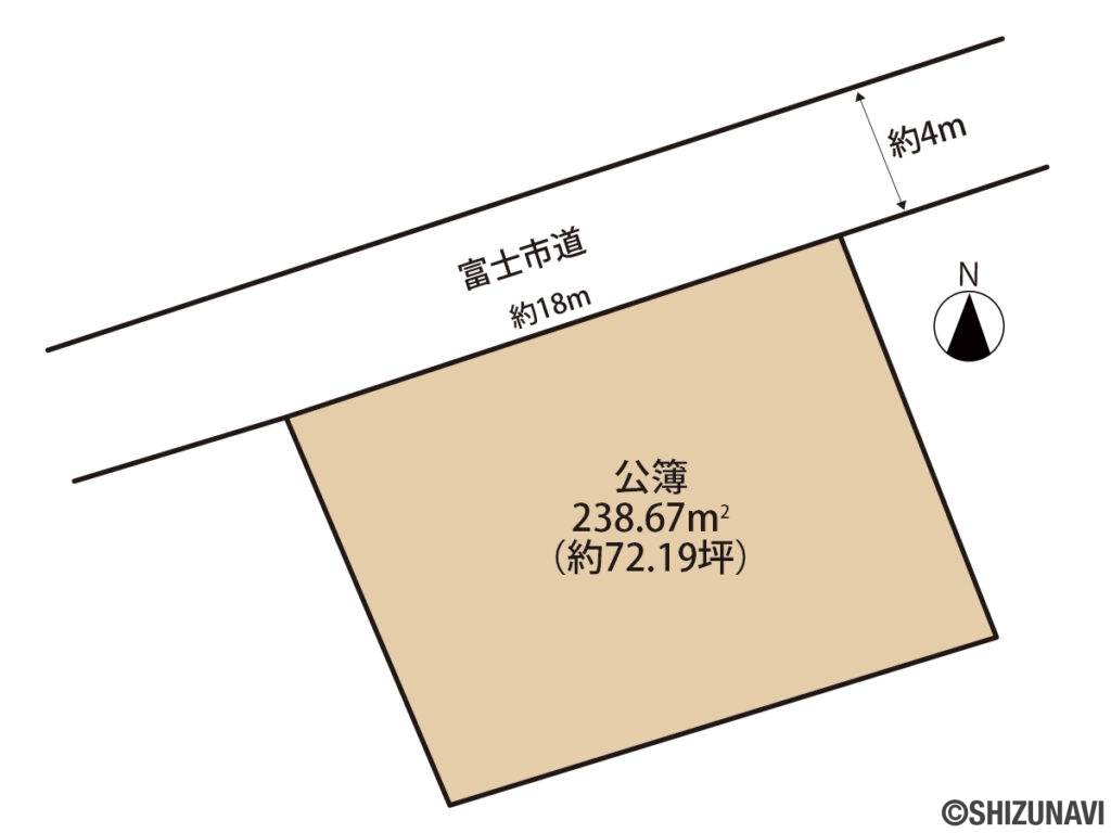 富士市広見東本町　売り土地　形状図