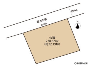 富士市広見東本町　売り土地　形状図