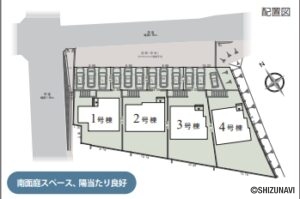 【新築分譲住宅】駿河区栗原７期　1号棟、2号棟、3号棟、4号棟の画像