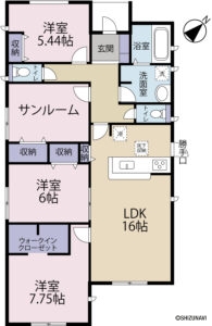 【新築建売住宅】　富士市中丸（２号棟）　3LDK+WICの物件画像