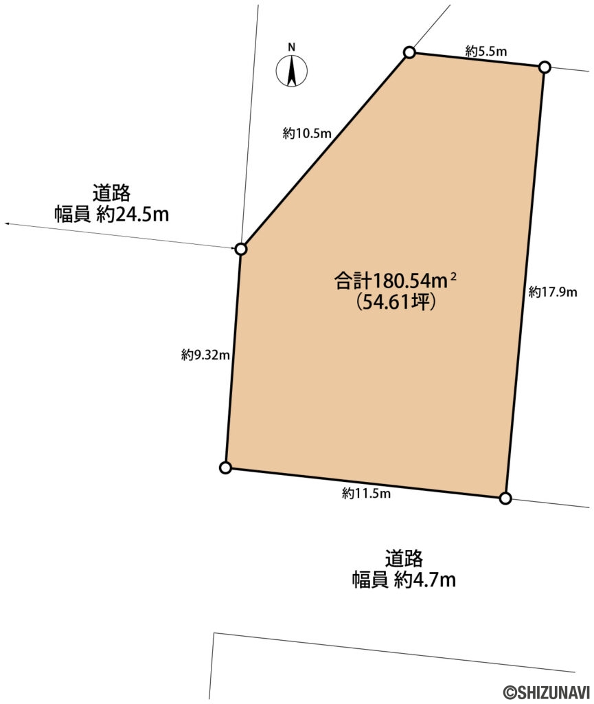 静岡市葵区松富一丁目の土地出ました！の画像