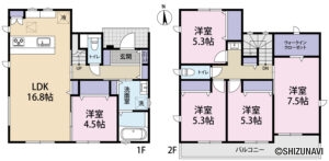 【新築建売住宅】藤枝市新南新屋　東棟・西棟の物件画像